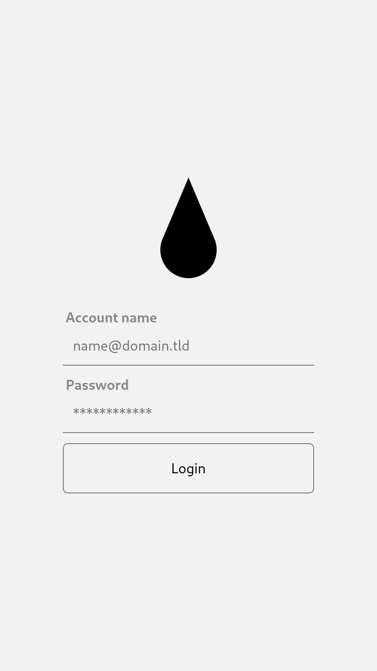 A screenshot of the login interface